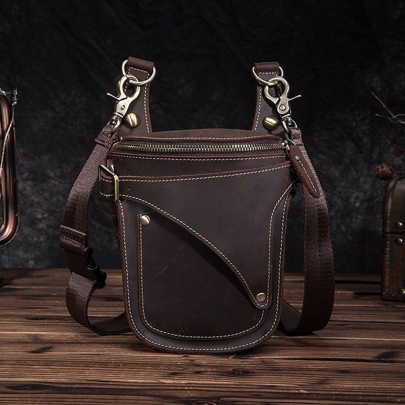 8-palcové Kožené Stehná Fanny Pack