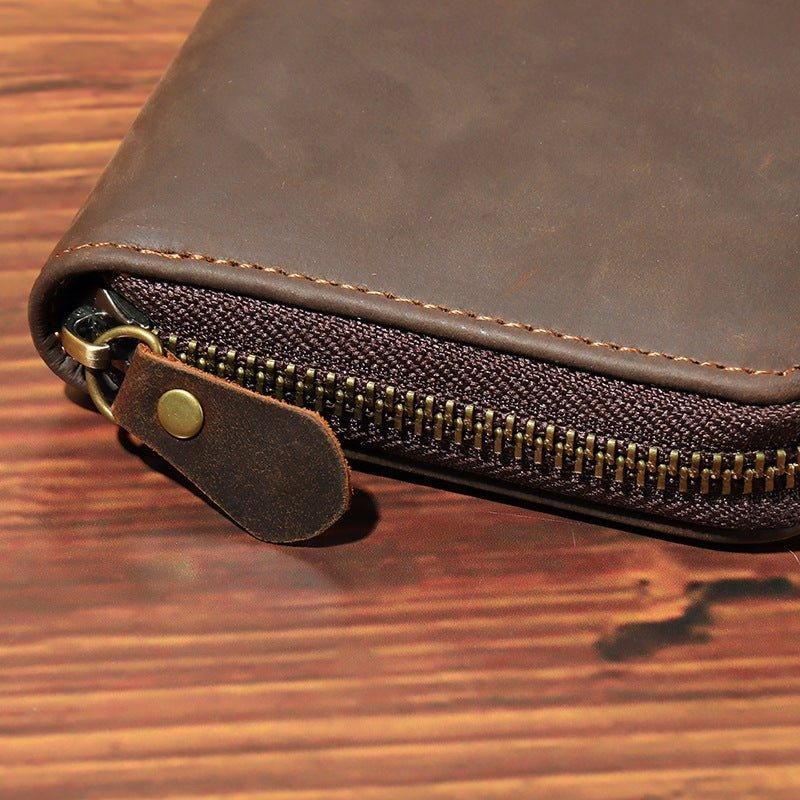 Vintage Peňaženka Z Hovädzej Kože Crazy Horse Leather