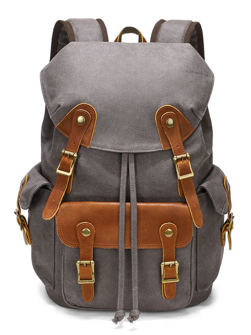 Voskovaný Plátenný Batoh Vintage Outdoor Travel Pre Mužov
